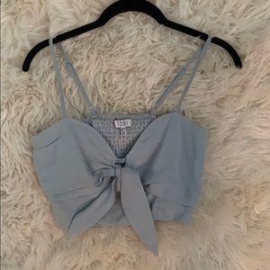 Blue tie top from TOBI